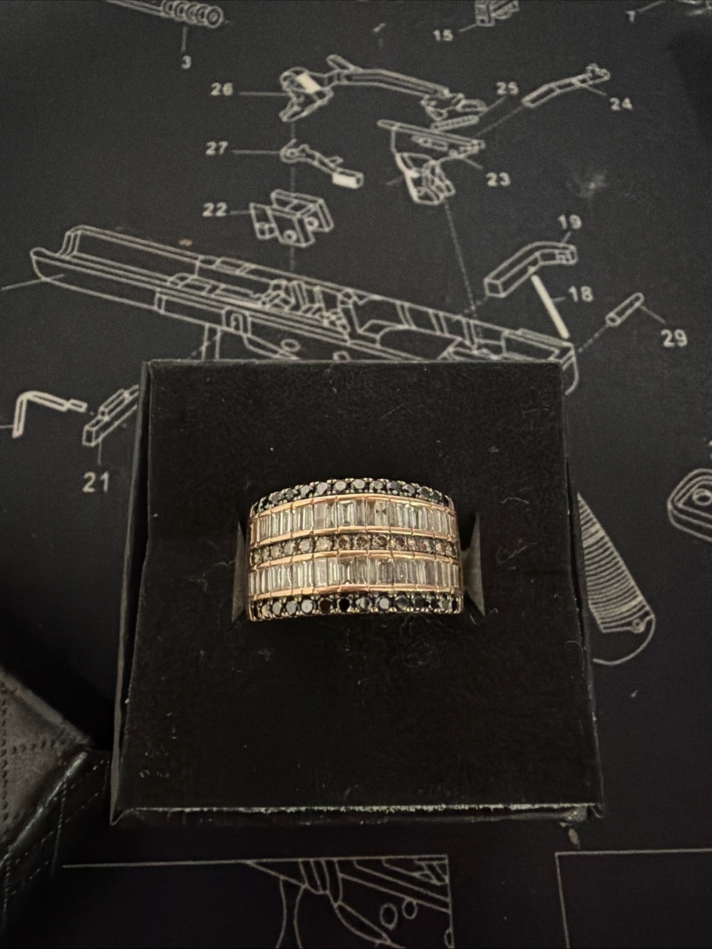 14k Rose Gold Levian Chocolate And Black Diamond Ring